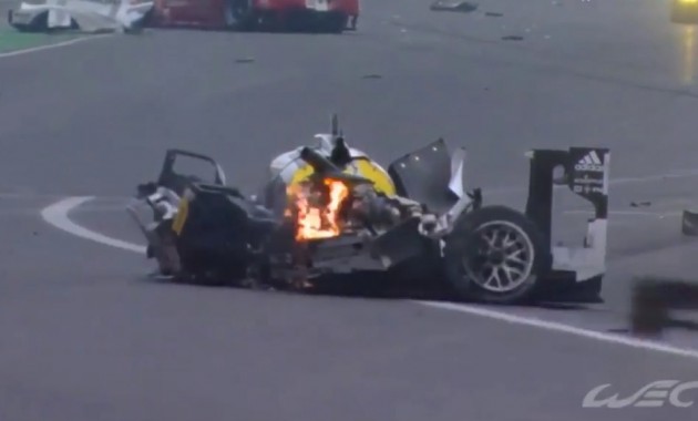 Mark Webber Porsche 919 crash Sao Paulo