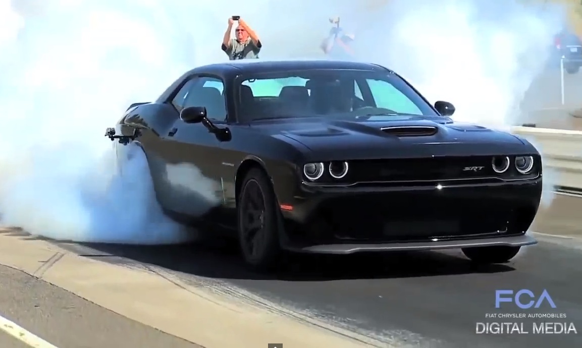 Fiat Chrysler Puts Together Srt Hellcat Burnout Compilation Performancedrive