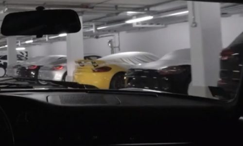 Porsche accidentally reveals Cayman GT4 rear in resto video?