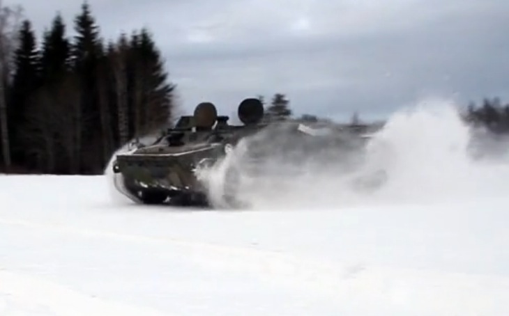25yo Swede buys a Soviet tank, got bored of snowmobile (video)