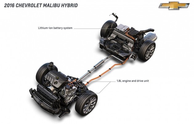 2016 Chevrolet Malibu Hybrid powertrain
