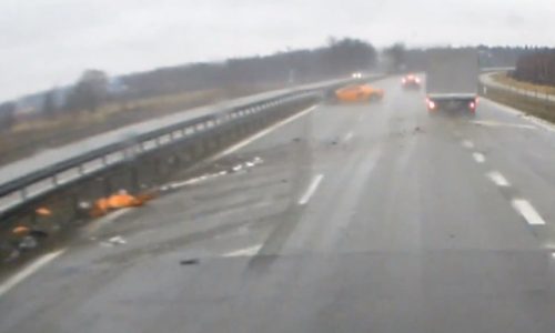McLaren 650S crash caught on video in Poland