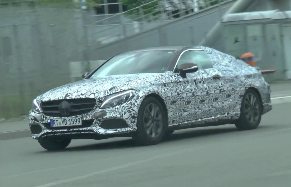 Video: 2016 Mercedes-Benz C-Class Coupe spotted with new design