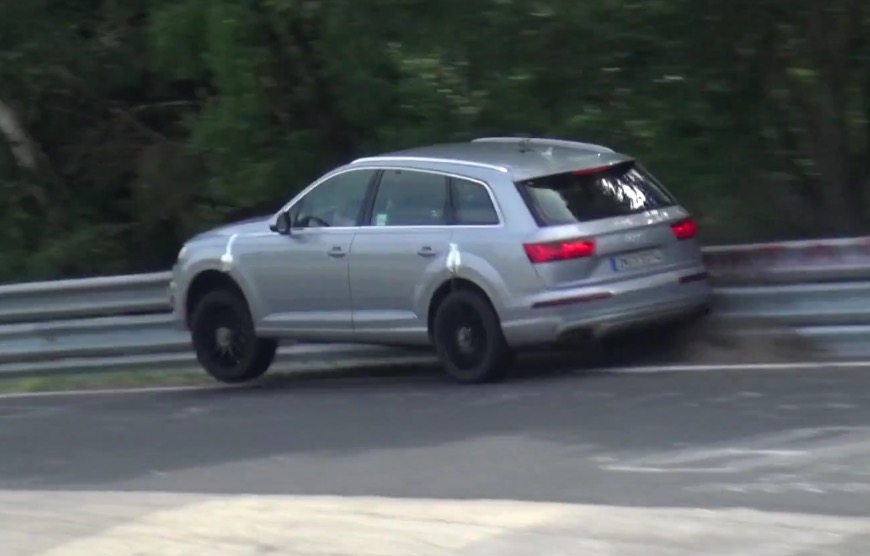 Video: Audi SQ7 prototype spotted, crashes on Nurburgring