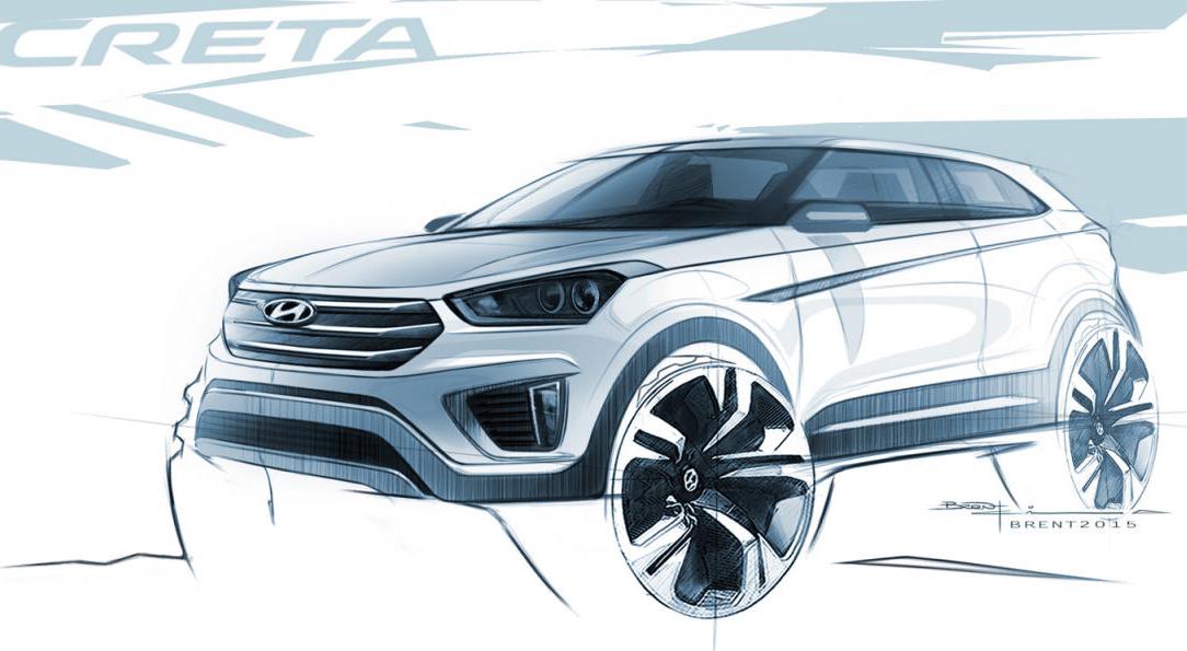Hyundai Creta compact SUV previewed in official sketches
