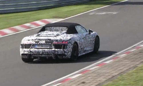 Video: 2016 Audi R8 Spyder prototype spotted at Nurburgring