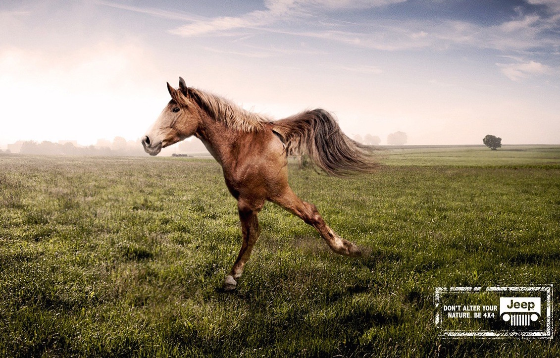 Jeep uses two-legged horse GIF to poke fun at FWD SUV rivals