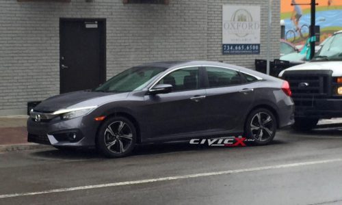 2016 Honda Civic sedan spotted, reveals new-look design