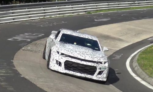 2017 Chevrolet Camaro ZL1 prototype spotted at Nurburgring (video)
