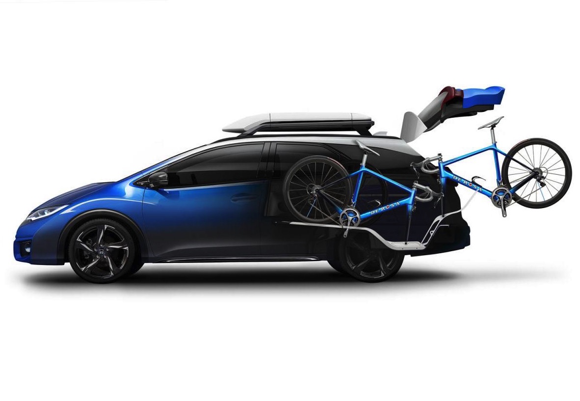 Honda Civic Tourer Active Life concept gets special bike carrier
