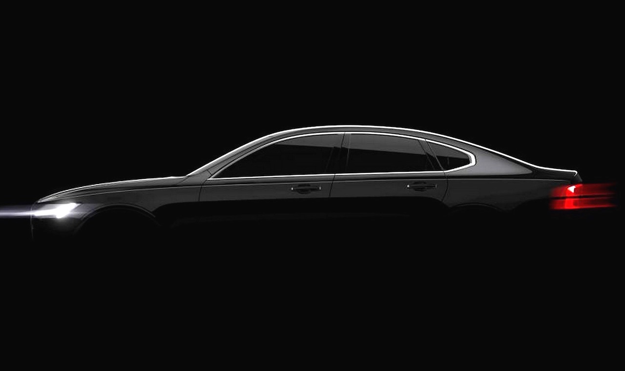 2016 Volvo S90 officially previewed, Detroit show debut confirmed