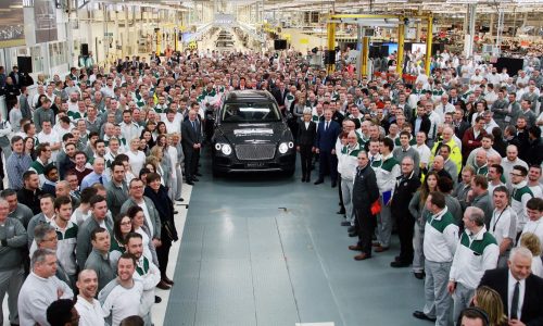 Bentley Bentayga production officially starts, first example rolls out