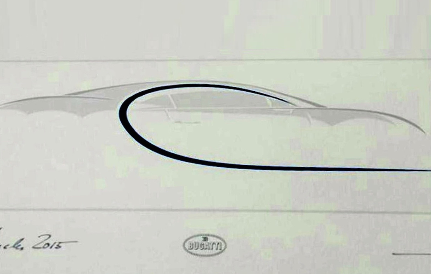 Bugatti Chiron previewed to potential buyers with sketch?