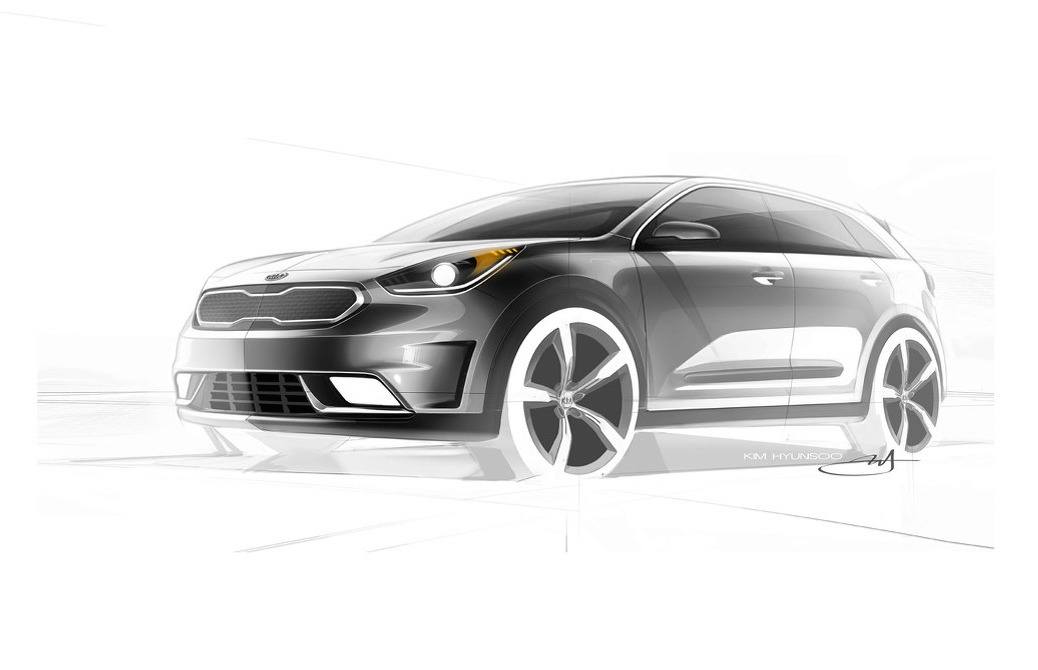 Kia Niro previewed, new hybrid crossover arriving in 2016