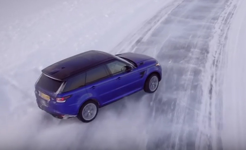 Video: Range Rover Sport SVR slides around ice-cut Silverstone