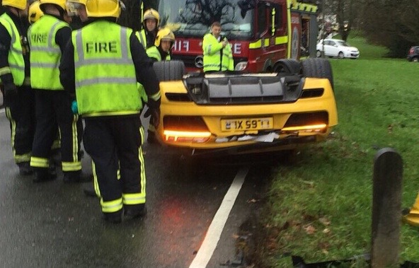 Audi R8 V10 rolled during customer test drive in the UK