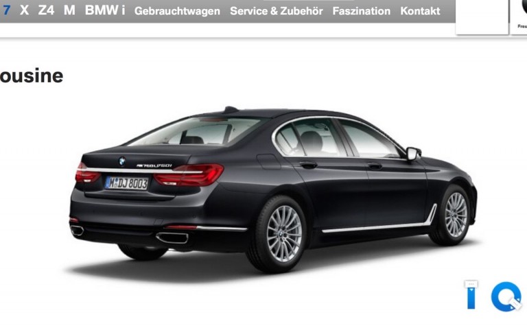 BMW M760Li M Performance variant confirmed by online configurator