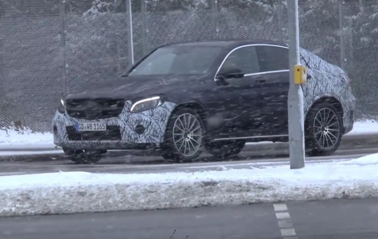 Video: Mercedes-Benz GLC Coupe spotted, ready to rival BMW X4