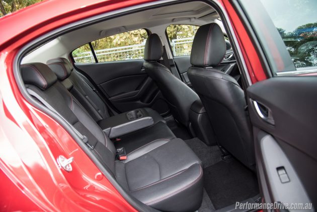 2016 Mazda3 SP25 sedan-rear seats