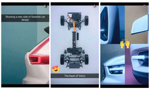 More Volvo XC40 teasers released via Snapchat, hybrid confirmed