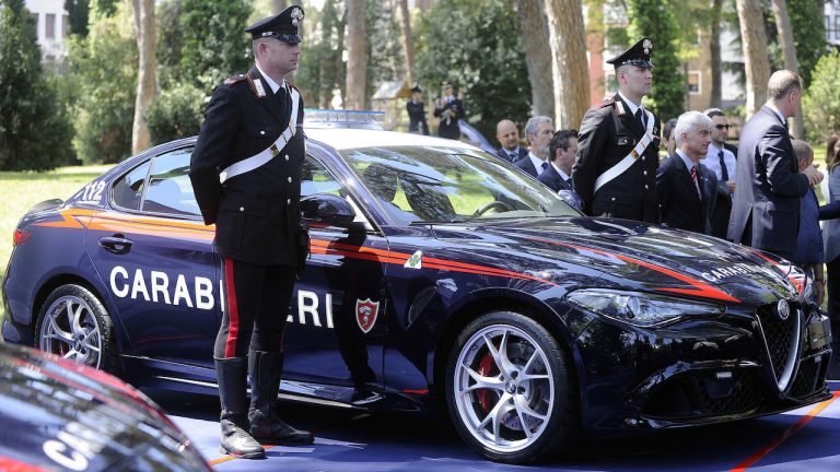 Italian Carabinieri get two Alfa Romeo Giulia QV police cars