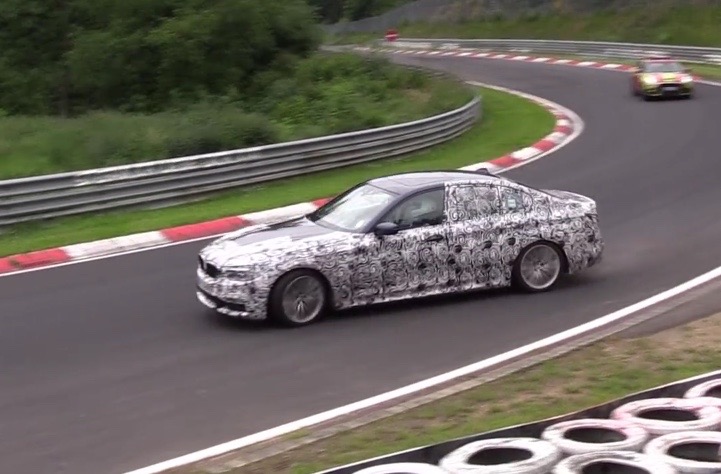 2017 BMW ‘G30’ 5 Series prototype pushed hard at Nurburgring (video)