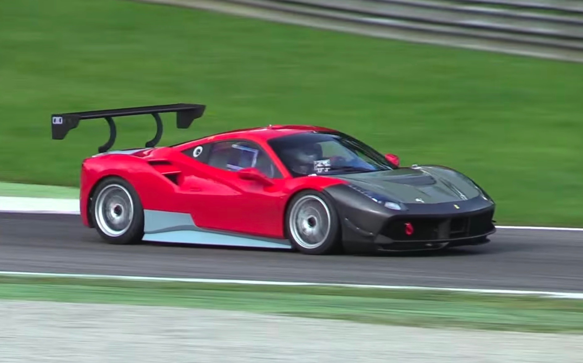 Ferrari 488 Challenge racer spotted testing at Monza (video)