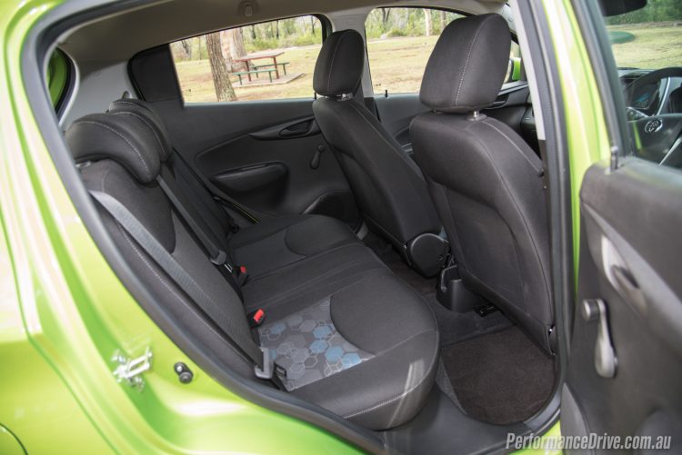 2016 Holden Spark LS-rear seats