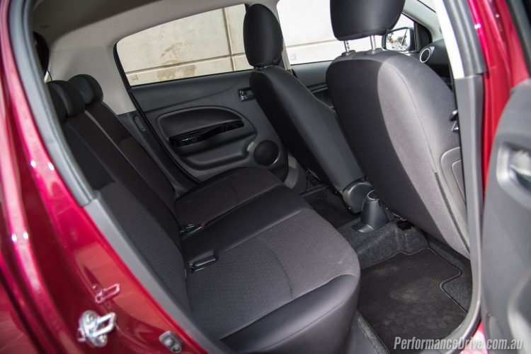 2016 Mitsubishi Mirage LS-rear seats