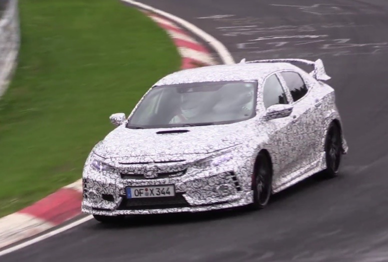 2017 Honda Civic Type R spotted at Nurburgring (video)