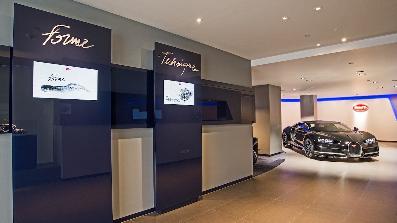 Exquisite Bugatti Chiron showroom opens in London