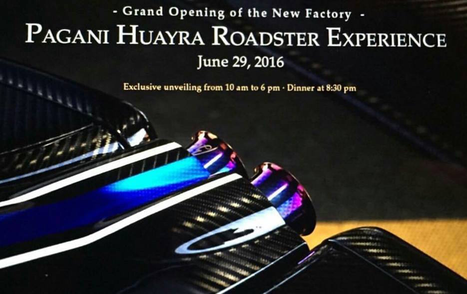 Pagani Huayra Roadster shown to select customers at special event