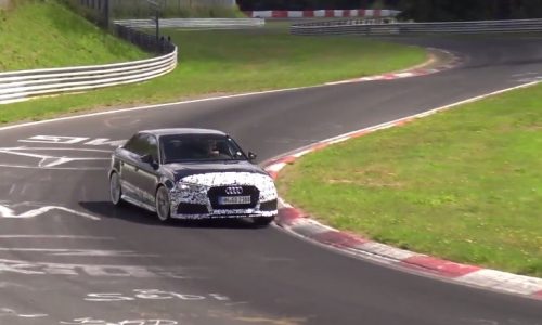 2017 Audi RS 3 Sedan spotted, sliding around Nurburgring (video)