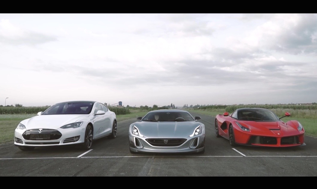 Video: Rimac One vs Tesla Model S vs LaFerrari
