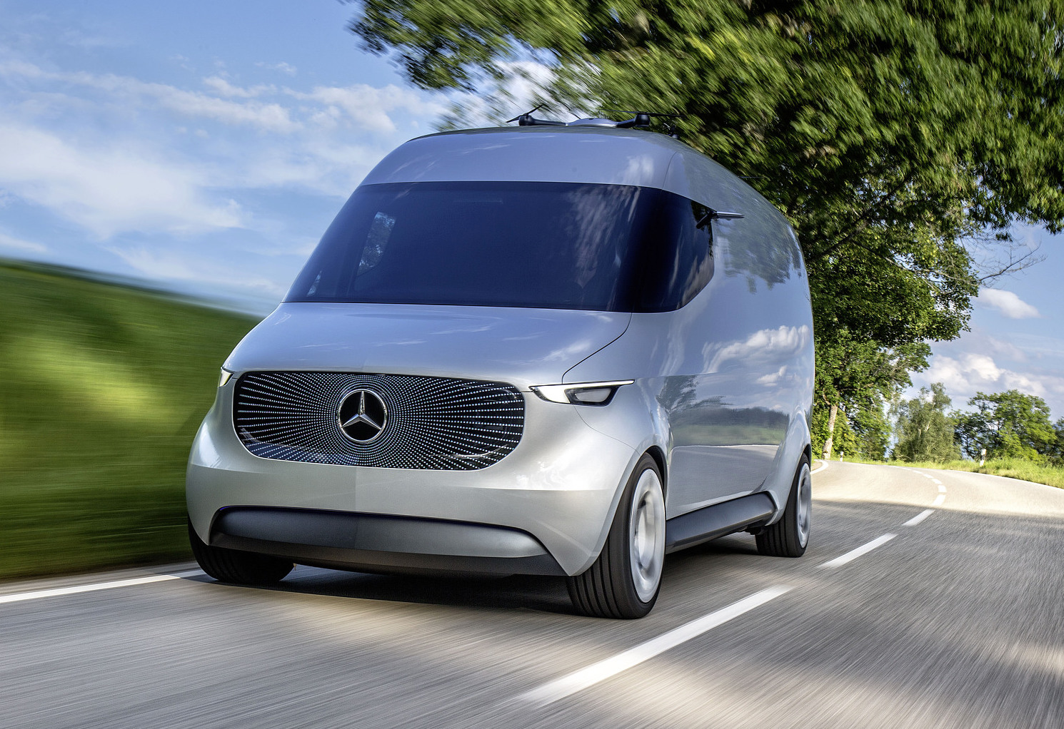 Mercedes reveals futuristic, drone-studded Vision Van concept