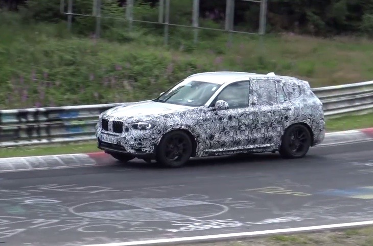 2018 BMW X3 spotted again at Nurburgring, pushed hard (video)