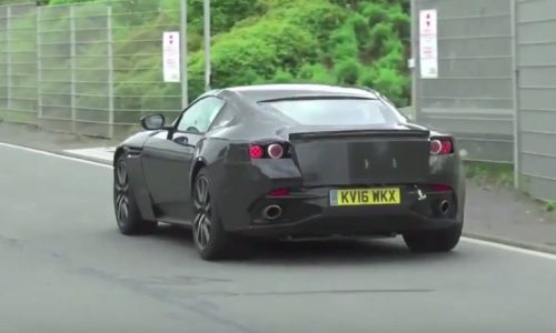 2017 Aston Martin Vantage spotted with dirty-sounding AMG V8 (video)