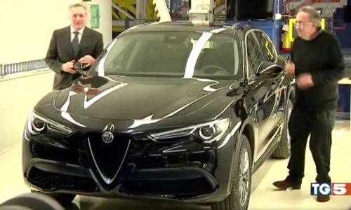 Alfa Romeo Stelvio base model shown on TV news