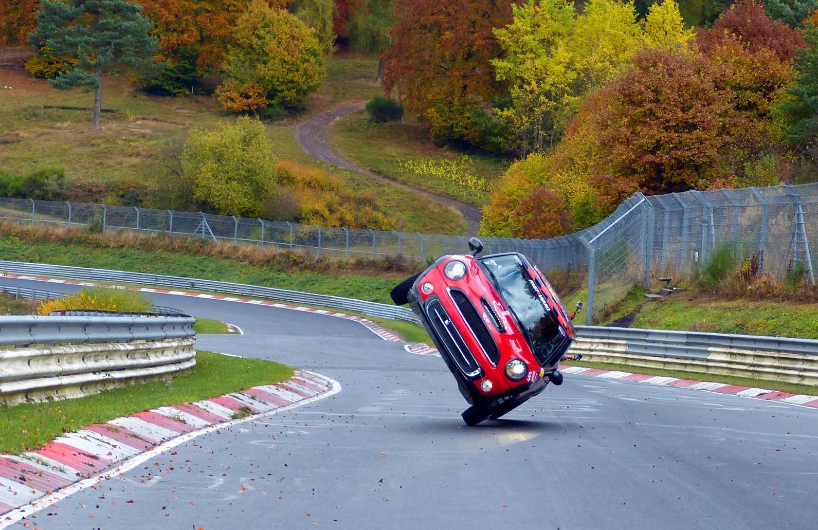 MINI Cooper laps Nurburgring on two wheels for record (video)