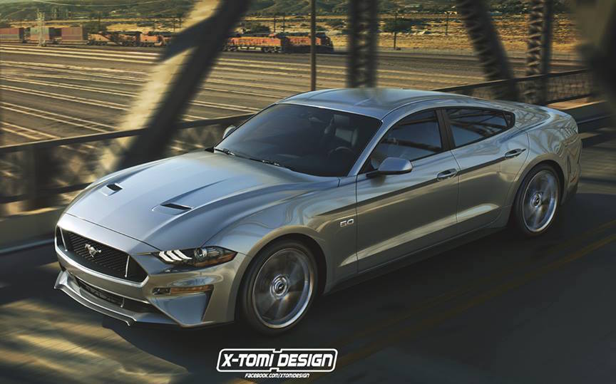 Ford Mustang four-door rendered, seems like a good idea?