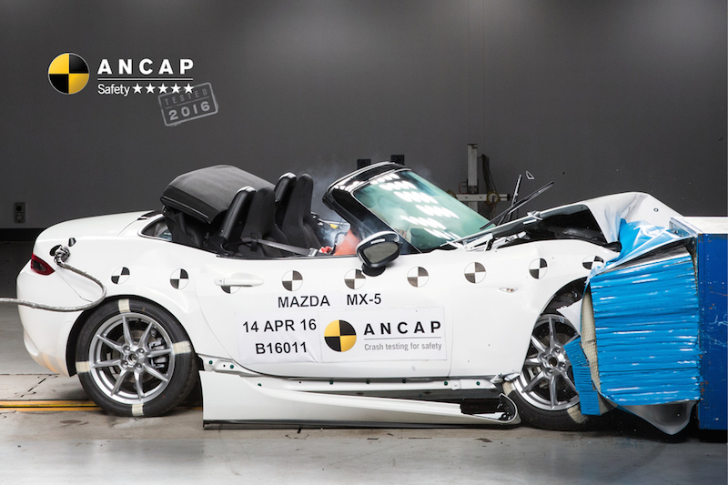 Mazda MX-5 RF continues 5-star ANCAP safety rating