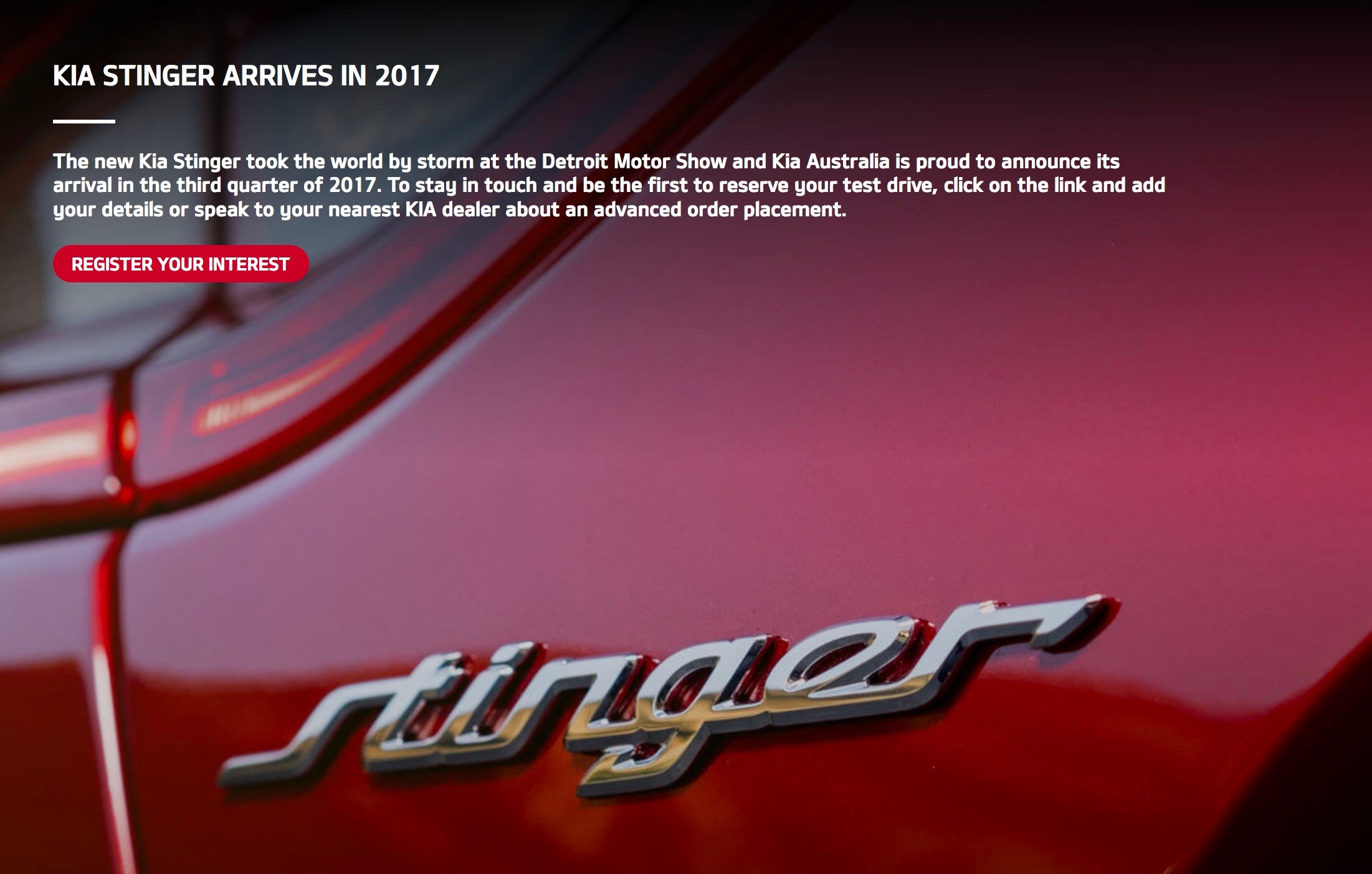 Kia Stinger arrives in Australia third quarter, 3.3TT V6 & 2.0T confirmed