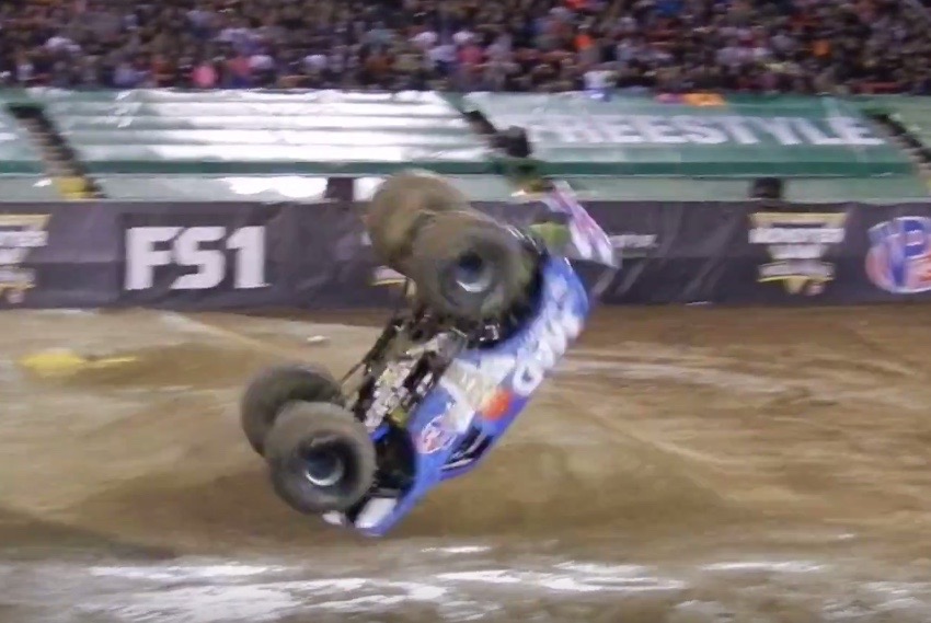 Video: Monster truck performs world first front flip