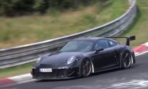 2018 Porsche 911 GT2 prototype spotted at Nurburgring (video)