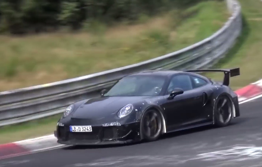 2018 Porsche 911 GT2 prototype spotted at Nurburgring (video)