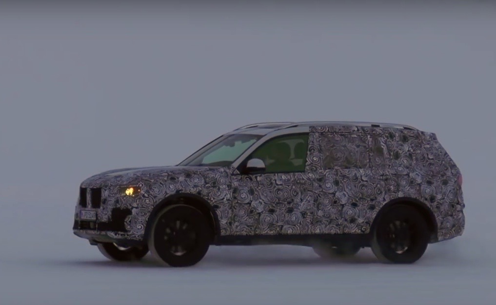 New BMW X7 large SUV prototype spotted testing (video)
