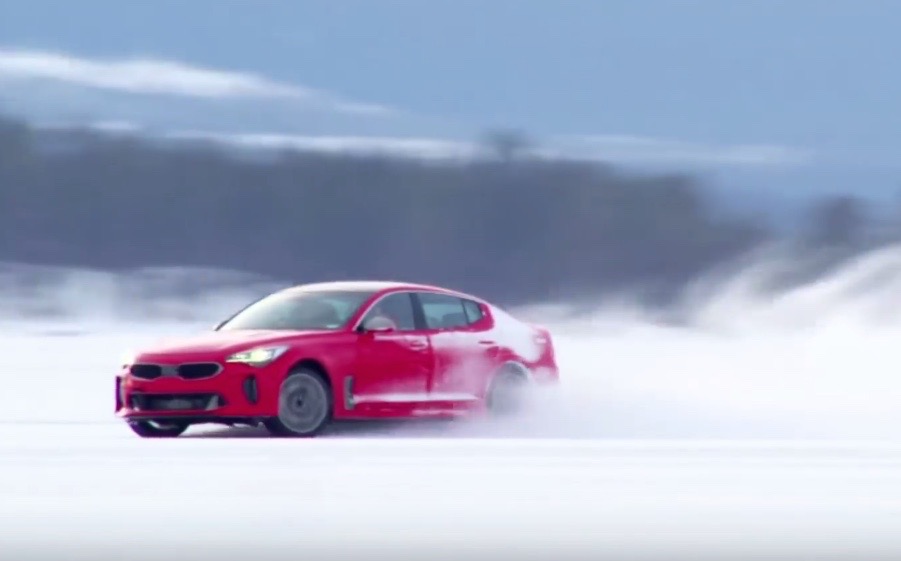 Video: Kia Stinger goes winter testing, shows drifting potential