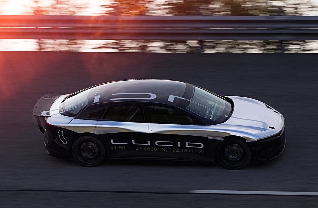 Lucid Air prototype hits 350km/h during testing (video)
