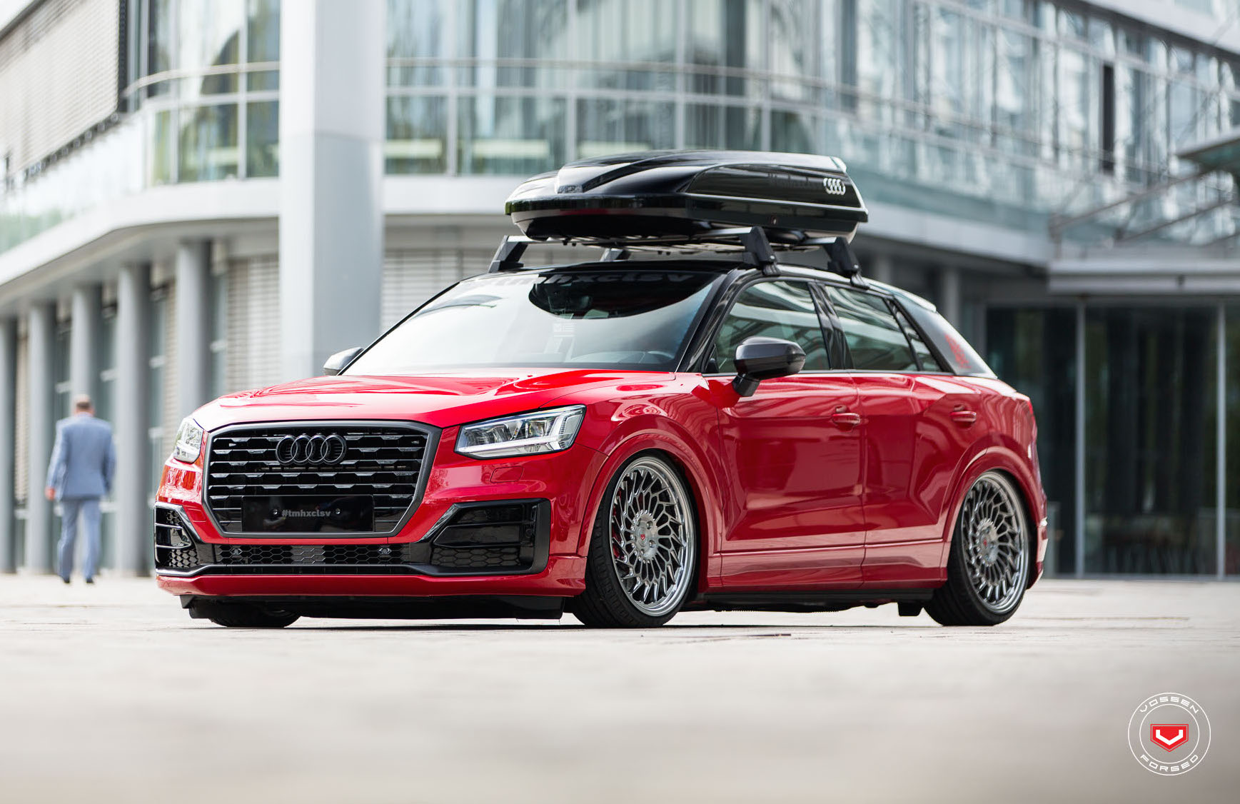Audi Q2 slammed with Vossen wheels shows potential