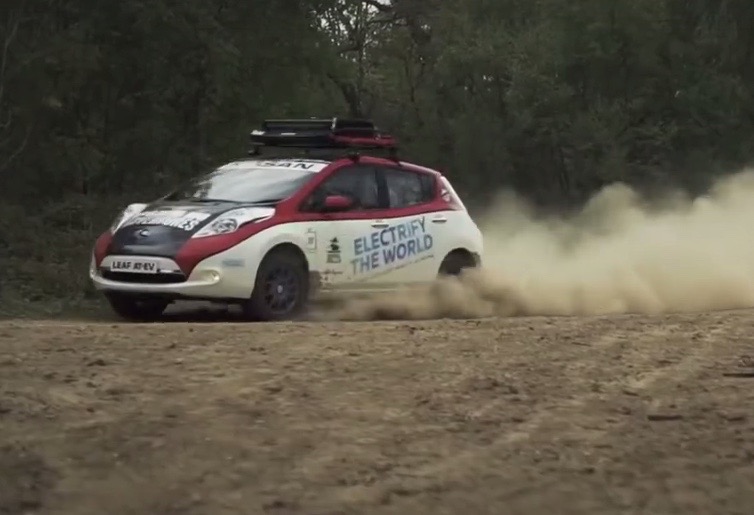 Nissan LEAF AT-EV rally car is a first, shows potential (video)